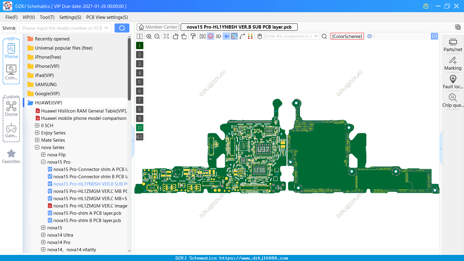 HUAWEI Nova15 Pro-HL1YNBSH VER.B SUB PCB Layer
